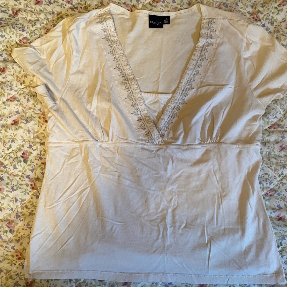 Shirt, color, cream size extra large, brand Sonoma life style